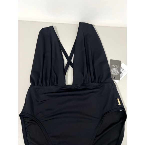 Vince Camuto Black Convertible One Piece Swimsuit Size 12 - Picture 2 of 8